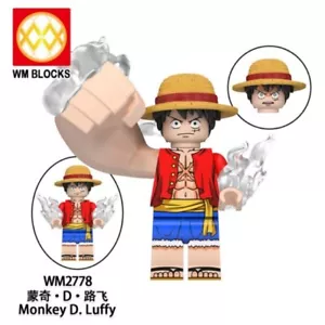 2 inch Custom One Piece Monkey D. Luffy Minifigure, New/Mint - Picture 1 of 1