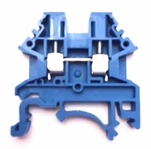DIN Rail Terminal Blocks 100 Quantity DK2.5N-BL Dinkle Blue 12 AWG 20 A 600 V - Picture 1 of 1