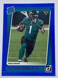 Panini Donruss #258 2021 Travis Etienne Jr. jaguares azules a prueba de prensa radiocontrol - Imagen 1 de 5