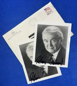 'One-and-a-Half' Autographed James Stewart Photos / 1991 / 4x5 B&W / Orig Envelp - Picture 1 of 5