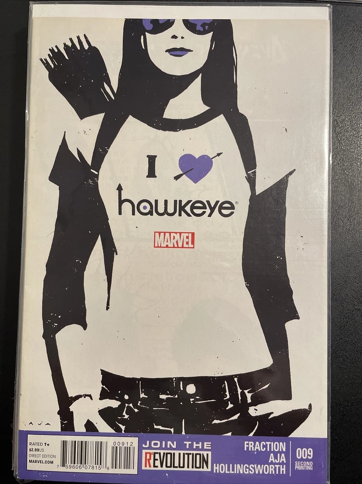 Hawkeye #9 Difícil de Encontrar Segunda Impresión Primera Aplicación Kazi el Payaso Marvel 2013 Pizza Dog En estado bastante bueno/casi nuevo Foto 1 de 4