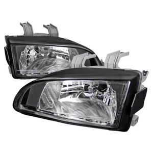 1992-1995 Honda Civic Factory Style Crystal Headlights Black Clear - Picture 1 of 8