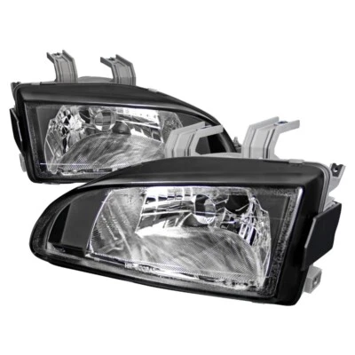Faros de cristal negros transparentes estilo fábrica Honda Civic 1992-1995 Foto 1 de 4