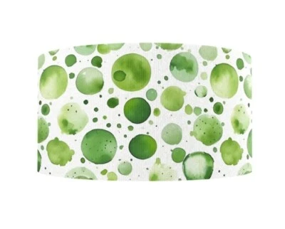 3 INCH ( 1 Yard) Green polka dot bubble bubbles printed Grosgrain Ribbon 1273917 - Image 1 of 2