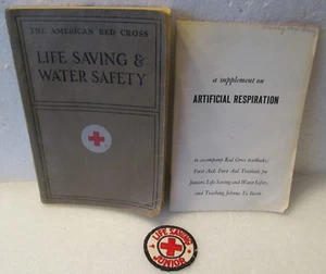 LA CRUZ ROJA AMERICANA SALVAVIDAS Y SEGURIDAD EN EL AGUA + RESPIRACIÓN ARTIFICIAL + PARCHE - Imagen 1 de 12
