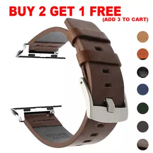 Correa de cuero para Apple Watch Ultra2 correa 49 mm 10 9 8 7 6 5 4 para iWatch 38-45 mm - Imagen 1 de 21