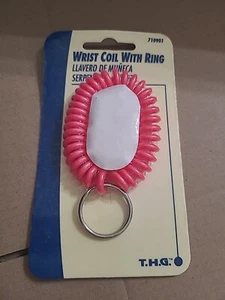 Hillman Wrist Coil KEY CHAIN Plastic Pink COLOR Belt Loop Purse Strap 701304 - Picture 1 of 3