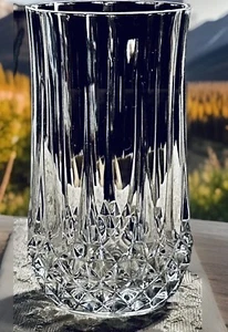 VTG Cristal D'Arguez Durand Diamond Pattern Longchamp 10oz Clear Glass Tumbler - Picture 1 of 9