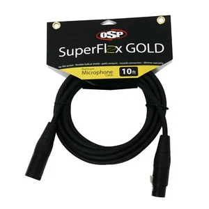 Cable de micrófono premium SuperFlex GOLD SFM-10 10' - Imagen 1 de 3