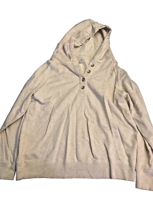 Women's Light Pink Sonoma XL 4 Button Pull Over Hoodie/ Discoloration Cheap - Image 1 of 4