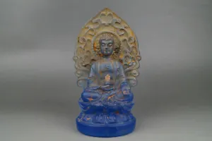 A Fine Collection of Ancient Chinese 8thC AD Tang Glass Statue Buddha - Picture 1 of 11