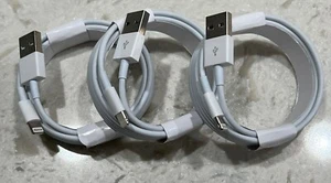 3-PACK USB Data Charger Cables Cords For iPhone 5 6 7 8 X 11 12 13 14 Plus -6 Ft - Picture 1 of 20