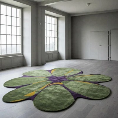 "Petal Bloom" HAND TUFTED HAND MADE RUGS FOR LIVING AND BEDRROMS - Image 1 of 4