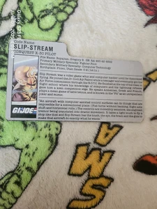 Vintage GI Joe Trading File Card 1986 Slip Stream - Picture 1 of 2