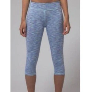 Girls Ivivva by Lululemon Rhythmic Crop leggings Sz 8 - Picture 1 of 5