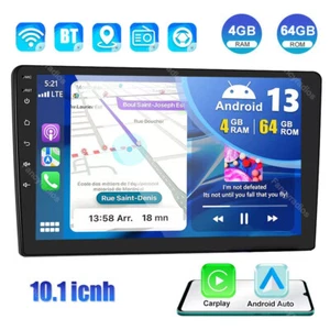 10.1" Wireless Apple CarPlay Car Stereo 4G+64G Android 13 Radio GPS NAVI WIFI - Picture 1 of 12