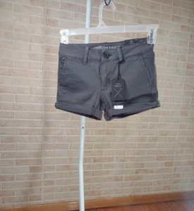 Pantalones cortos grises para mujer American Eagle Outfitters talla 00 nuevos con etiquetas - Imagen 1 de 7