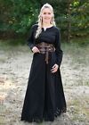 Battle-Merchant Mittelalterkleid Milla, Wikingerkleid, schwarz Kostüm LARP Kleid