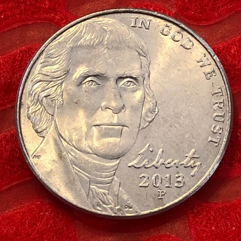 2013 (P)  US Jefferson Nickel "FREE SHIPPING" Cover