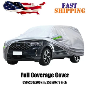 Car Cover Fits Outdoor Sun Dust Scratch Dirty Snow Waterproof Breathable Silver - Picture 1 of 9