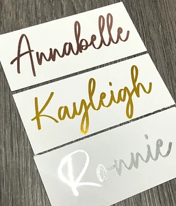 PERSONALISED Vinyl Name Sticker Decal Label Lunchbox Bottle Giftbag Box Wedding - Picture 1 of 8