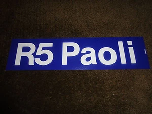 Septa Philadelphia R-5 PAOLI/GLENSIDE Railroad Subway Retired Sign USED - Bild 1 von 2