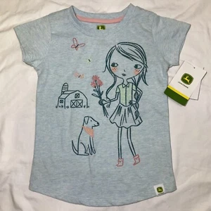 John Deere Girl's Short Sleeve Farm Girl T Shirt NEW Tee Size Small - Picture 1 of 9