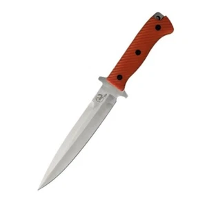 PIG STICKER 8″ ORANGEHUNTING KNIFE WITH LEATHER SHEATH PIG HUNTING HUNTING KNIFE - Picture 1 of 2
