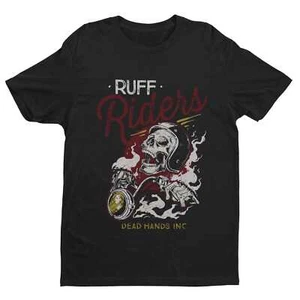 Ruff Riders Biker T-Shirt Motorrad Schädel Helm Design Motorrad Geschenkidee - Bild 1 von 10