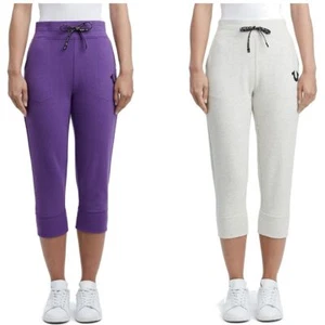 True Religion Women's Capri Cropped Slim Fit Jogger Sweatpants - Picture 1 of 7