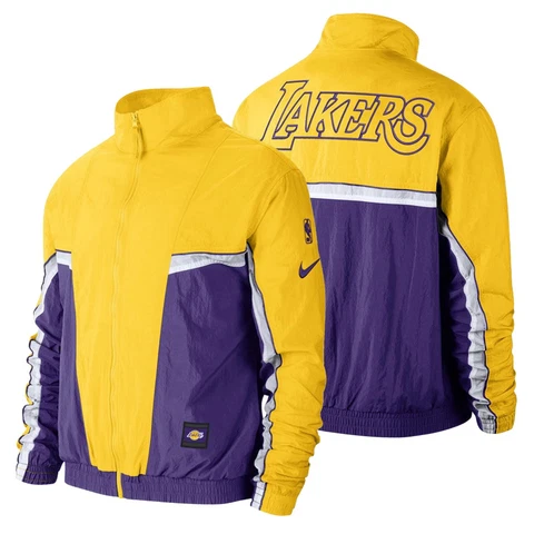NIKE NBA Los Angeles Lakers TrackSuit Jacket - Amarillo/Purple (MEN'S XL-TALL) Cover