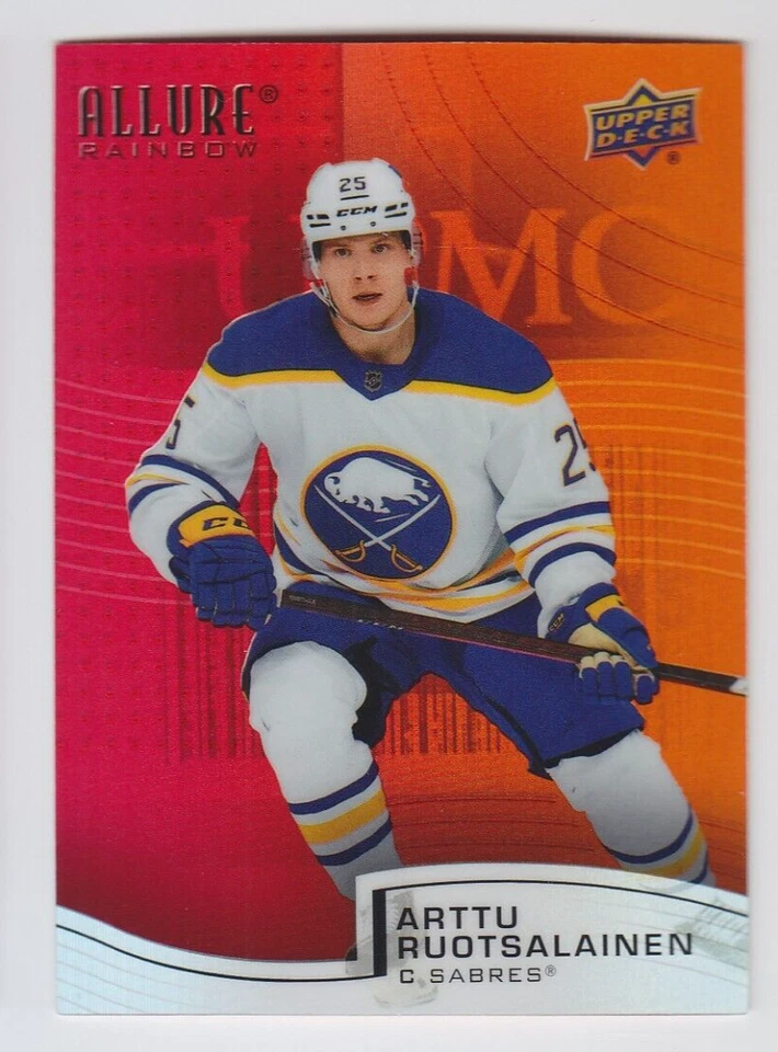 2021-22 UD ALLURE ARTTU RUOTSALAINEN RC RED ORANGE RAINBOW ROOKIE R-8 Sabres - Image 1 of 1