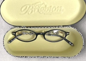 Brighton Handmade Alcott 250 BRILLE BRILLENGESTELL 47-19-145 silber/schwarz oval - Bild 1 von 15