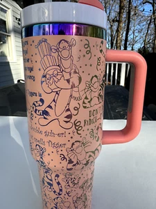 40oz Insulated Laser Engraved Tumbler Disney Tigger from Winnie the Pooh - Picture 1 of 12