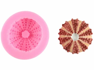 Molde de silicona Sea Shell URCHIN fondant pastel cupcake molde decorativo almeja oceánica - Imagen 1 de 12