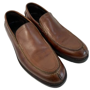 Mens 8.5 Donald J. Pliner Leather Loafer Italy Slip On Brown GUC 7322 - Picture 1 of 9