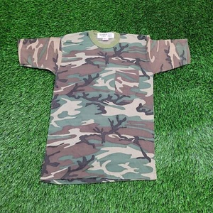 Vintage 80s U.S. M81 Woodland Pocket Camo Shirt Boys M/L 16x26 USA - Picture 1 of 11