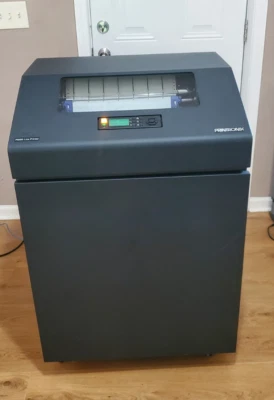 Printronix P8000 P8215 Cabinet Line Matrix Printer - video link inside - Image 1 of 4