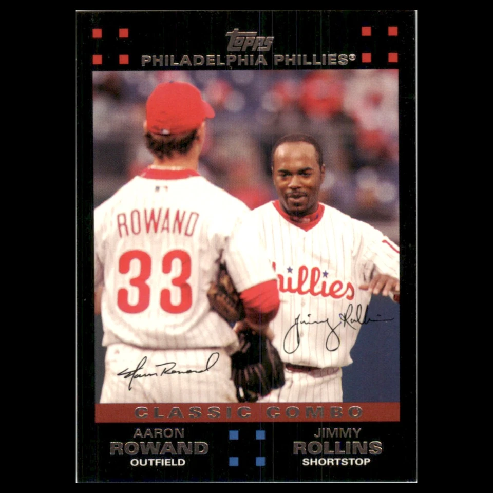 Aaron Rowand/Jimmy Rollins #658 2007 Topps Philadelphia Phillies Baseball Card - Image 1 of 3