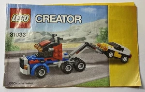 Instruction Manual Booklet Lego Creator 31033 Tow Truck Vehicle Transporter - Picture 1 of 2
