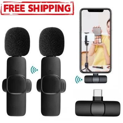 Bluetooth Wireless Lavalier Mikrofon Mini Ansteckmikrofon Handy-Live-Stream NEU - Bild 1 von 3