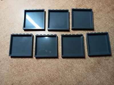 LEGO LOTE A GRANEL DE 7 PANELES DE PARED GRIS AZULADO OSCURO 1X6X5 #59349 Foto 1 de 2