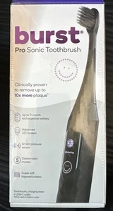NUOVO spazzolino sonico Burst Pro Sonic LED nero spedizione gratuita sigillato - Foto 1 di 4