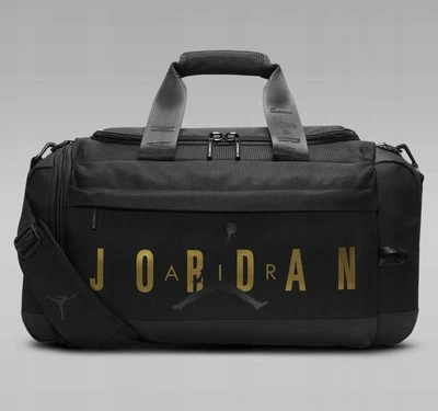 Nike Jordan Velocity Duffle Tasche (S) Sporttasche (46l) Schwarz Gold SM0920-K5X