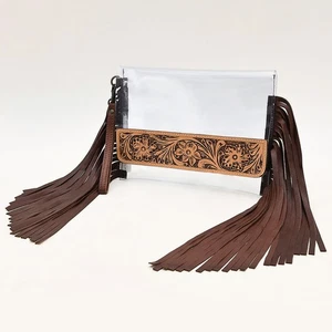 AD American Darling Clear bag Hand Tooled Genuine Leather Women Bag Western - Picture 1 of 8