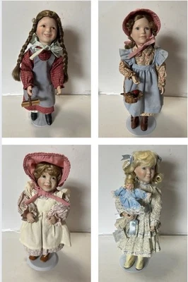 Lote de 4 galerías Ashton-Drake “Muñecas Little House on the Prairie” *Descripción Foto 1 de 4