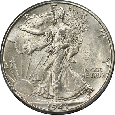 1947-D Walking Liberty Half PCGS MS64 Nice Eye Appeal Nice Strike - Image 1 of 4