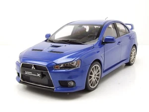 Mitsubishi Lancer Evo X Blu Metallizzato Modellino 1:18 Sun Star - Foto 1 di 11