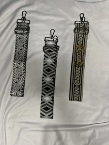 Bolso bandolera de repuesto ajustable negro paquete con herrajes plateados - Imagen 1 de 4