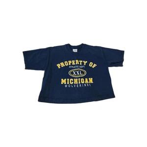 Vintage Michigan Wolverines bauchfreies Oberteil Größe Large Y2K - Bild 1 von 4